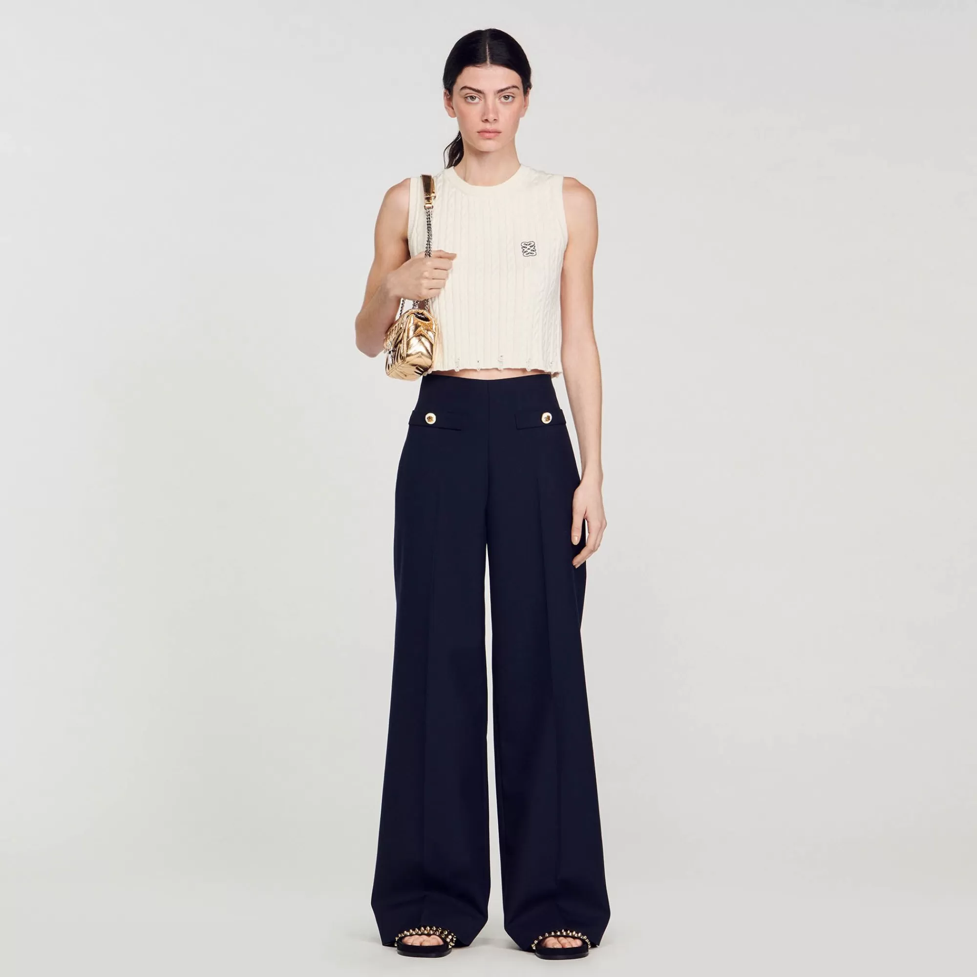 Mulheres Sandro Paris Calça Larga