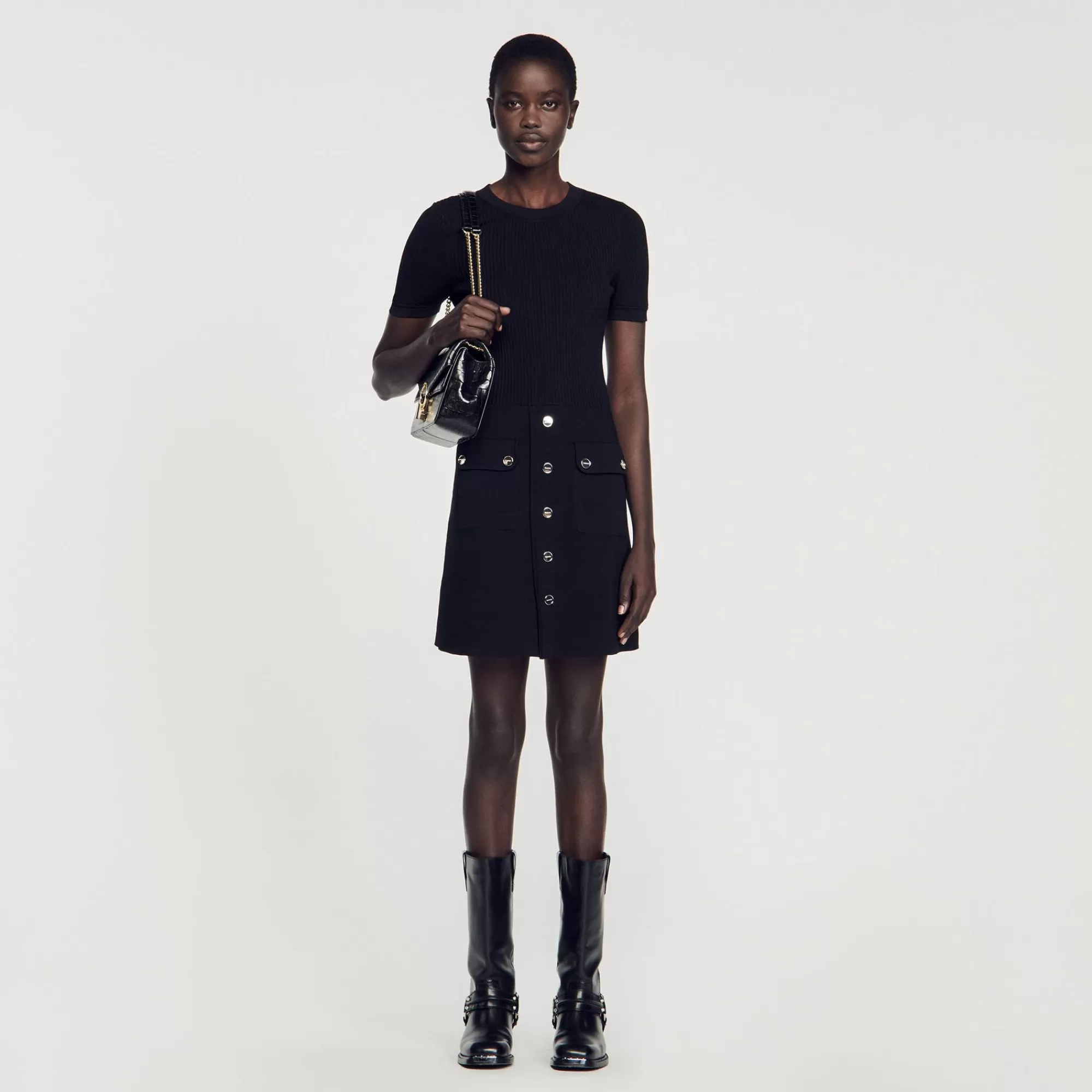 Mulheres Sandro Paris Vestido De Malha